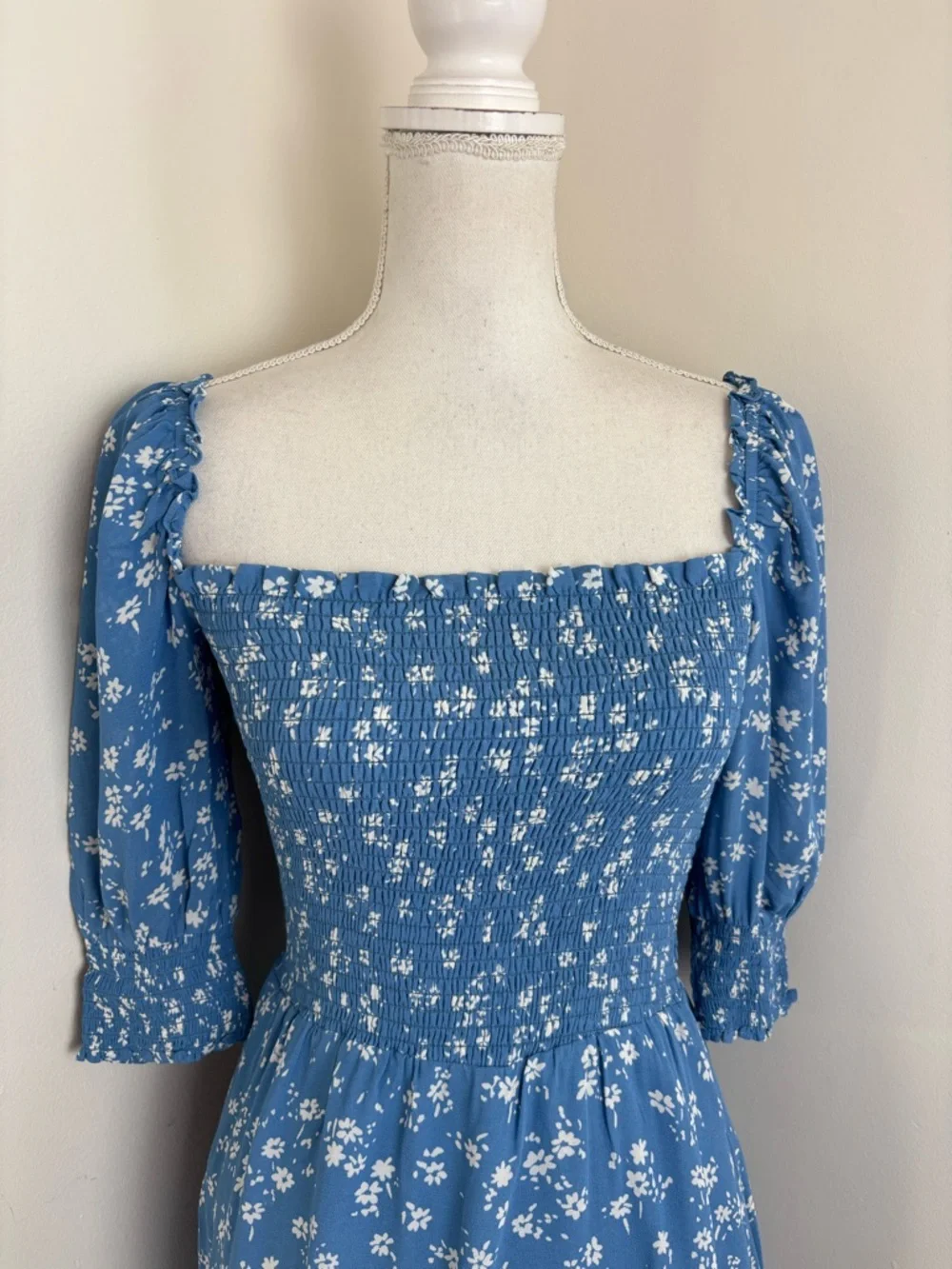 Reformation Elle Dress in Lassen Blue Size 6 NWOT - Picture 4 of 9